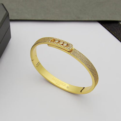 [⭐Hevara Jewelry]Move Noa Full Pavé Diamond Bangle Bracelet