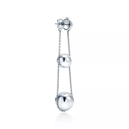 [Hevara Jewelry]TRIPLE DROP SILVER EARRINGS