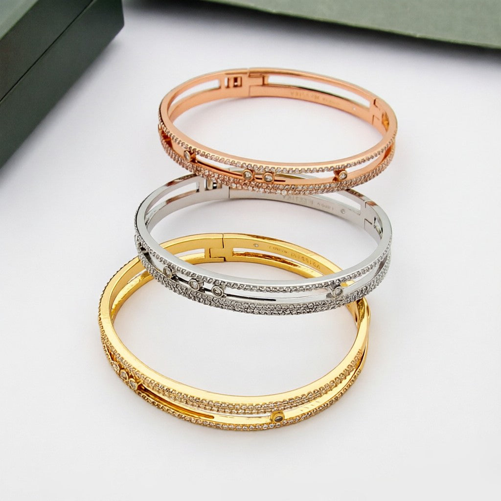 [⭐Hevara Jewelry]Move Romane pavé bangle