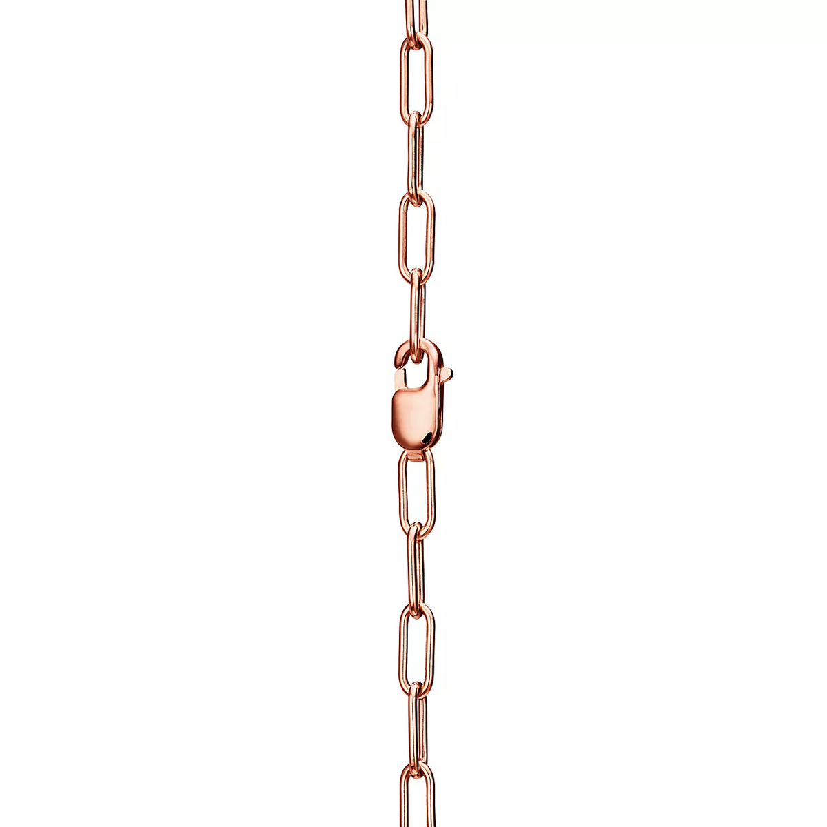 [Hevara Jewelry]LOCK NECKLACE MEDIUM PENDANT PINK GOLD PAVED DIAMONDS