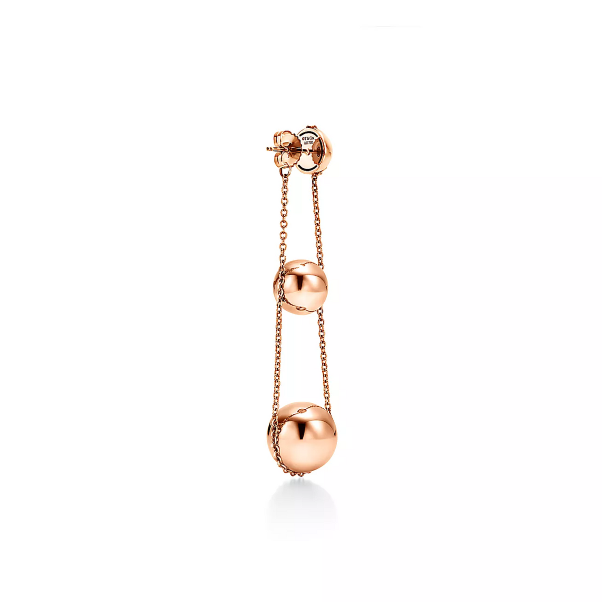 [Hevara Jewelry]TRIPLE DROP PINK GOLD EARRINGS