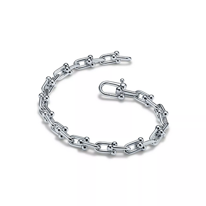 [Hevara Jewelry]HARDWEAR SMALL LINK 26 MOTIF SILVER BRACELET