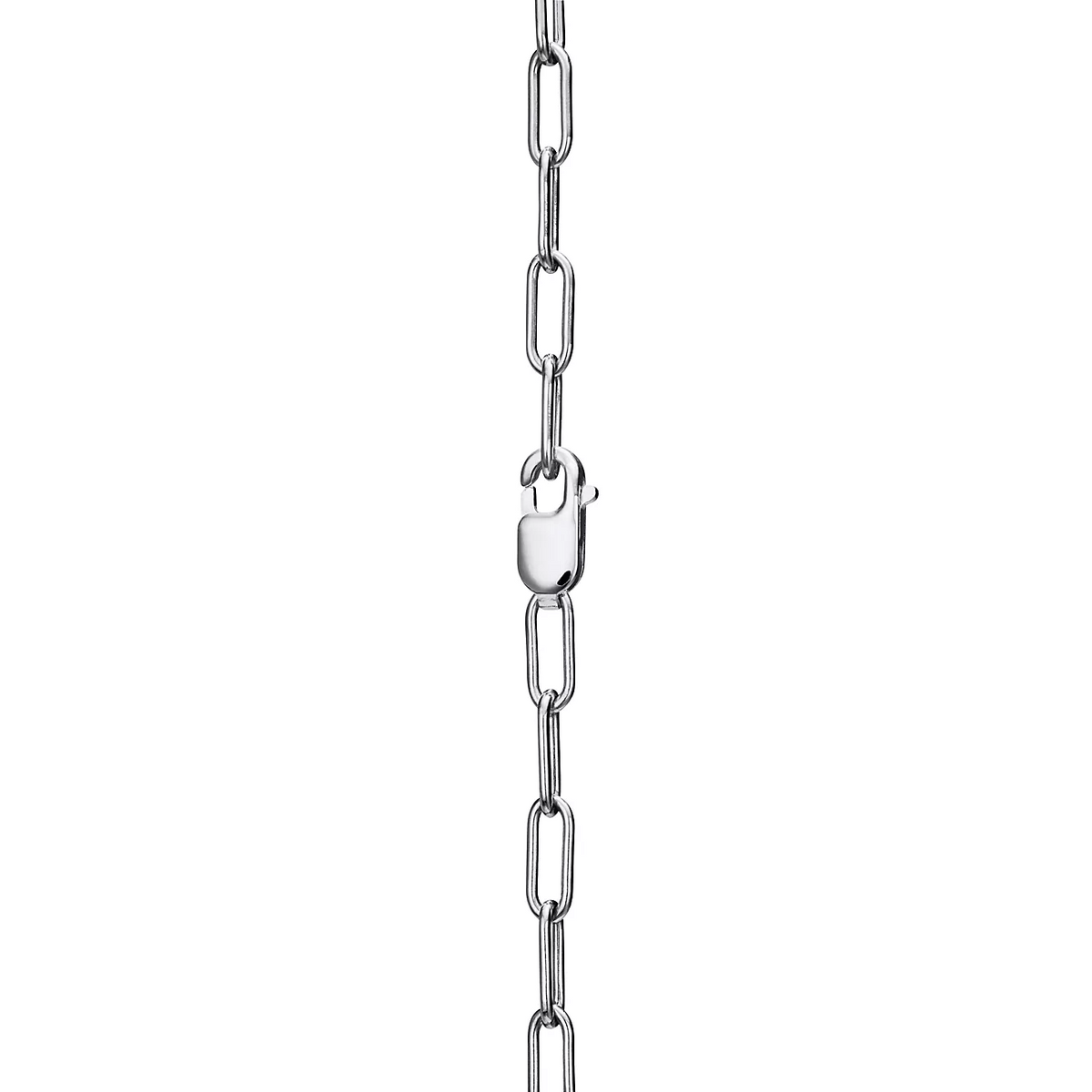 [Hevara Jewelry]LOCK NECKLACE MEDIUM PENDANT SILVER PAVED DIAMONDS