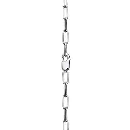 [Hevara Jewelry]LOCK NECKLACE MEDIUM PENDANT SILVER PAVED DIAMONDS