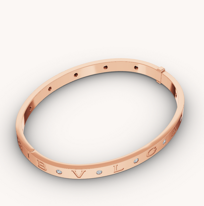 [⭐Hevara Jewelry]ZERO 1 PINK GOLD 12 DIAMONDS BRACELET