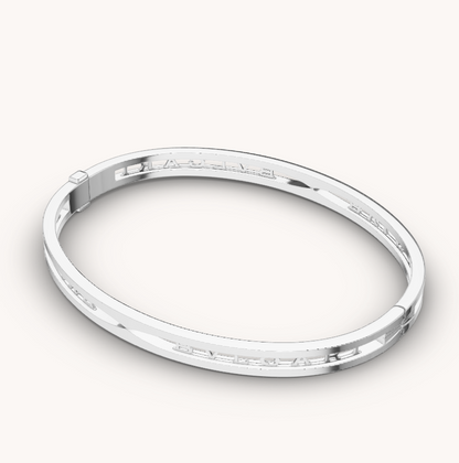 [⭐Hevara Jewelry]ZERO 1 SPIRAL LOGO SILVER BRACELET