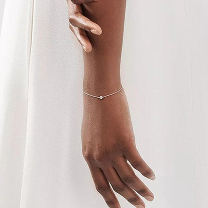 [Hevara Jewelry]DIAMOND STERLING SILVER AQUAMARINE BUBBLE BRACELET
