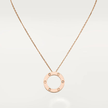 [⭐Hevara Jewelry]LOVE NECKLACE 16MM 3 DIAMONDS