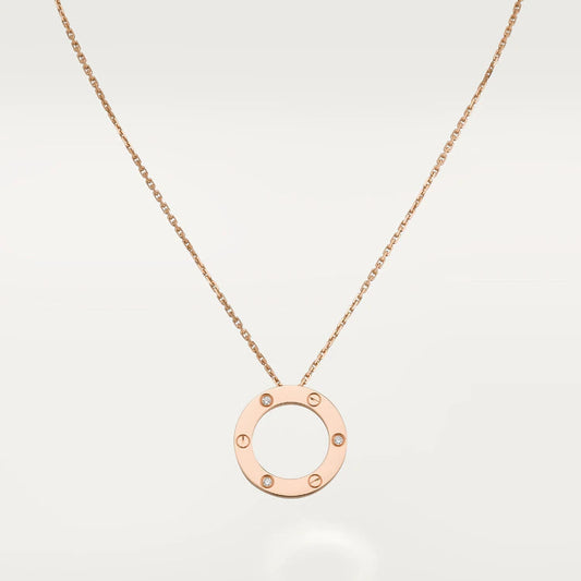 [⭐Hevara Jewelry]LOVE NECKLACE 16MM 3 DIAMONDS