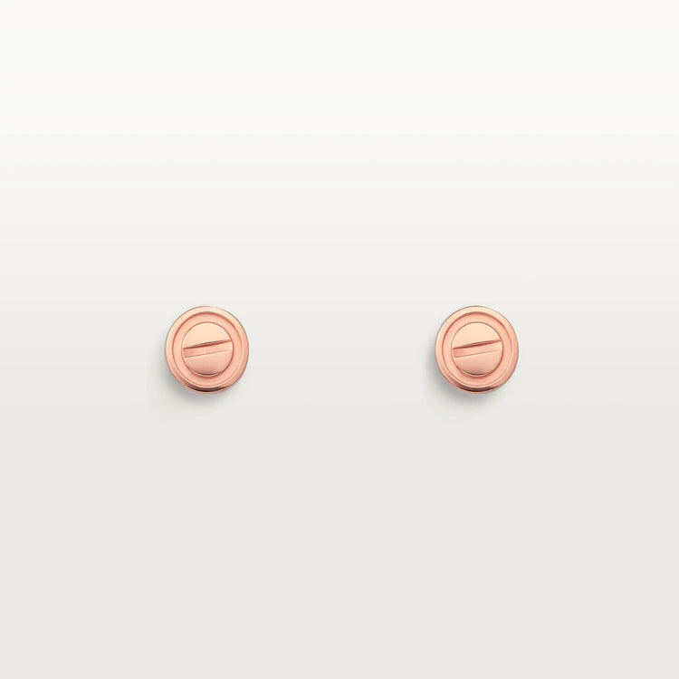 [⭐Hevara Jewelry]LOVE EARRINGS PINK GOLD 10MM