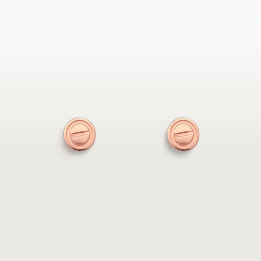 [⭐Hevara Jewelry]LOVE EARRINGS PINK GOLD 10MM