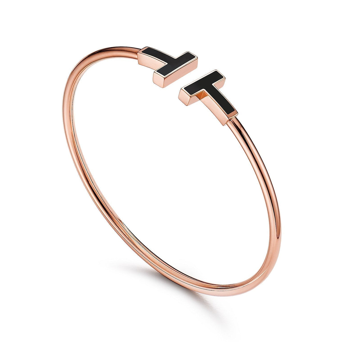 [Hevara Jewelry]T BRACELET 1.8MM ONYX PINK GOLD
