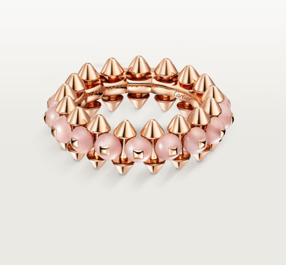 [⭐Hevara Jewelry]CLASH ELEGANT ROSE GOLD RING FEATURING NATURAL AGATE