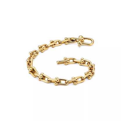 [Hevara Jewelry]HARDWEAR SMALL LINK 26 MOTIF GOLD BRACELET