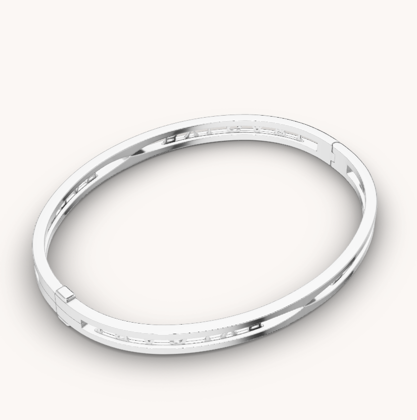 [⭐Hevara Jewelry]ZERO 1 SPIRAL LOGO SILVER BRACELET
