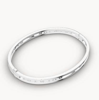 [⭐Hevara Jewelry]ZERO 1 SPIRAL LOGO SILVER BRACELET