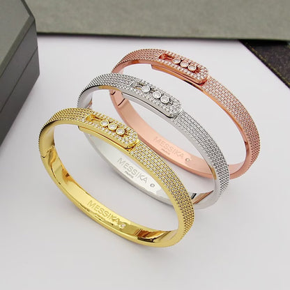 [⭐Hevara Jewelry]Move Noa Full Pavé Diamond Bangle Bracelet