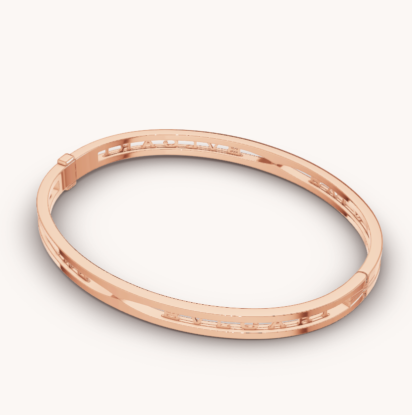 [⭐Hevara Jewelry]ZERO 1 SPIRAL LOGO PINK GOLD BRACELET