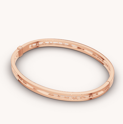 [⭐Hevara Jewelry]ZERO 1 SPIRAL LOGO PINK GOLD BRACELET