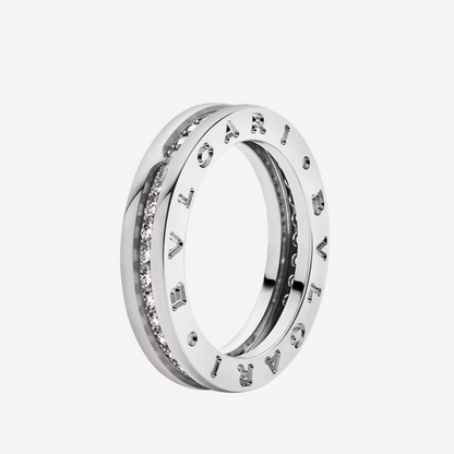 [⭐Hevara Jewelry]ZERO 1 ONE-BAND PAVED DIAMONDS ON THE SPIRAL RING
