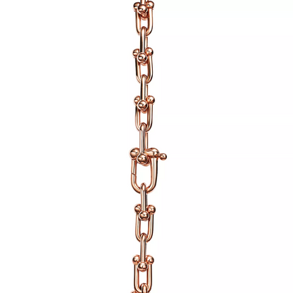 [Hevara Jewelry]HARDWEAR SMALL LINK 26 MOTIF PINK GOLD BRACELET