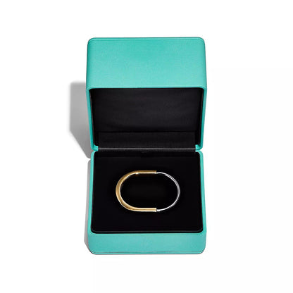 [Hevara Jewelry]LOCK BRACELET YELLOW AND WHITE GOLD