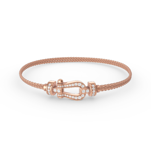 [⭐Hevara Jewelry]FORCE SMALL HORSESHOE  DIAMOND CHAIN ROPE BRACELET