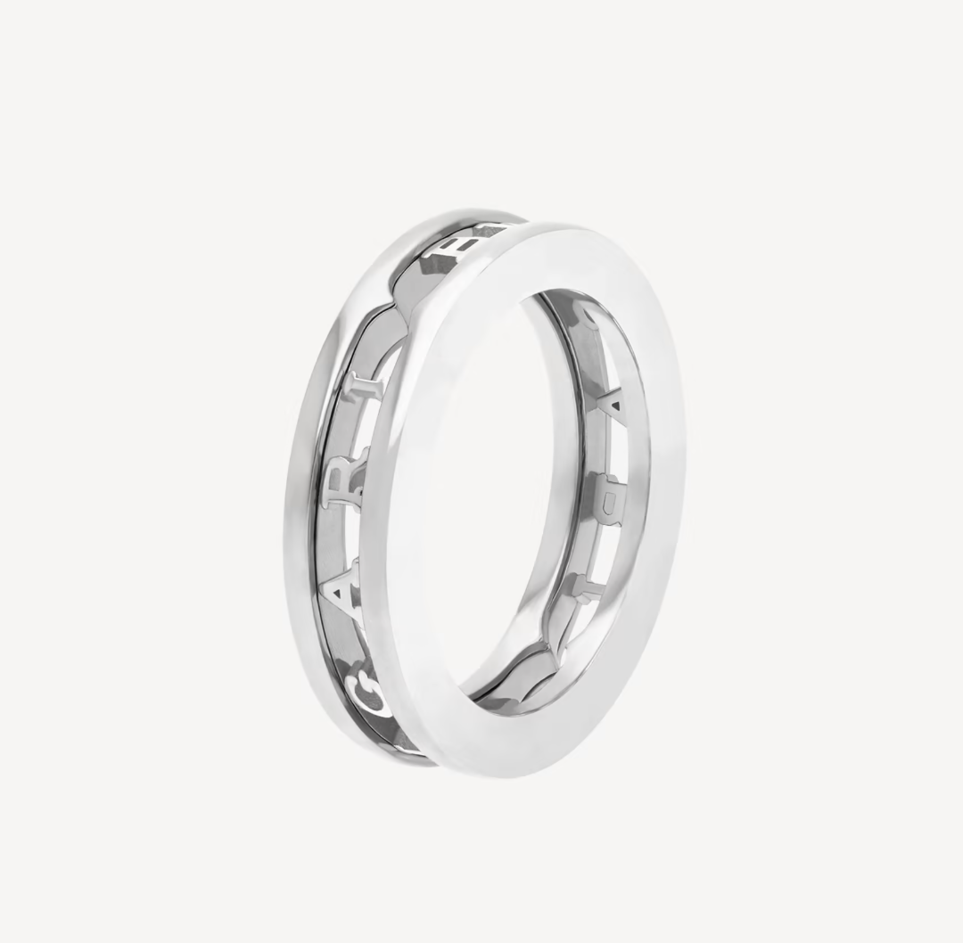 [⭐Hevara Jewelry]ZERO 1 ONE-BAND WITH OPENWORK LOGO SPIRAL RING