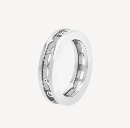 [⭐Hevara Jewelry]ZERO 1 ONE-BAND WITH OPENWORK LOGO SPIRAL RING