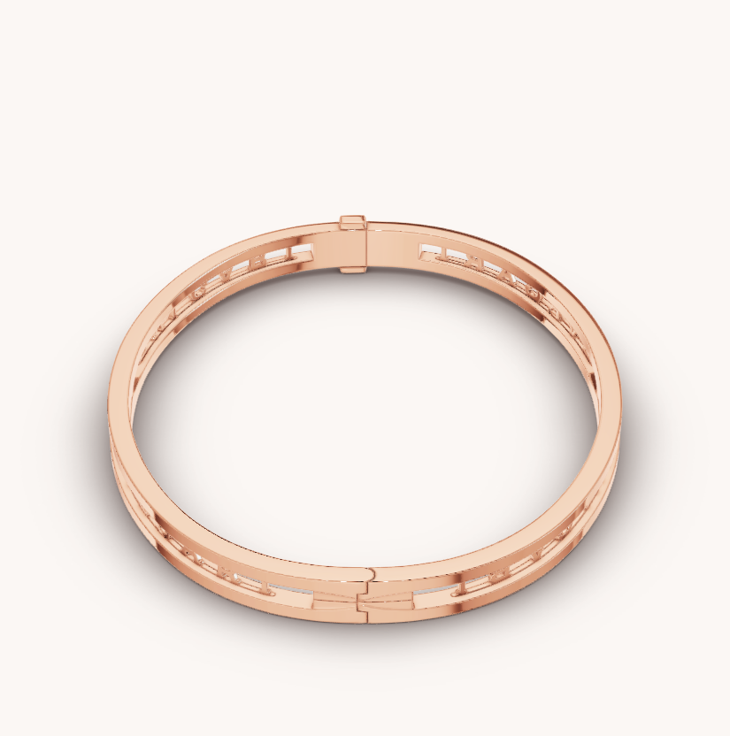 [⭐Hevara Jewelry]ZERO 1 SPIRAL LOGO PINK GOLD BRACELET