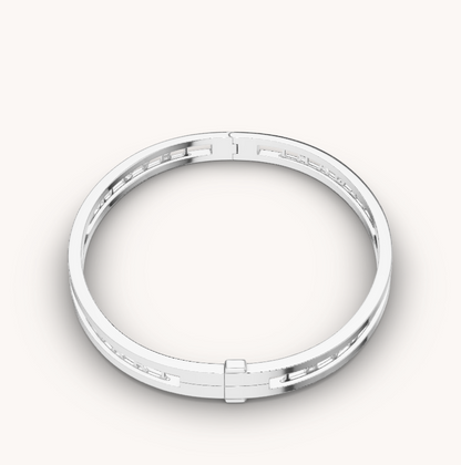 [⭐Hevara Jewelry]ZERO 1 SPIRAL LOGO SILVER BRACELET