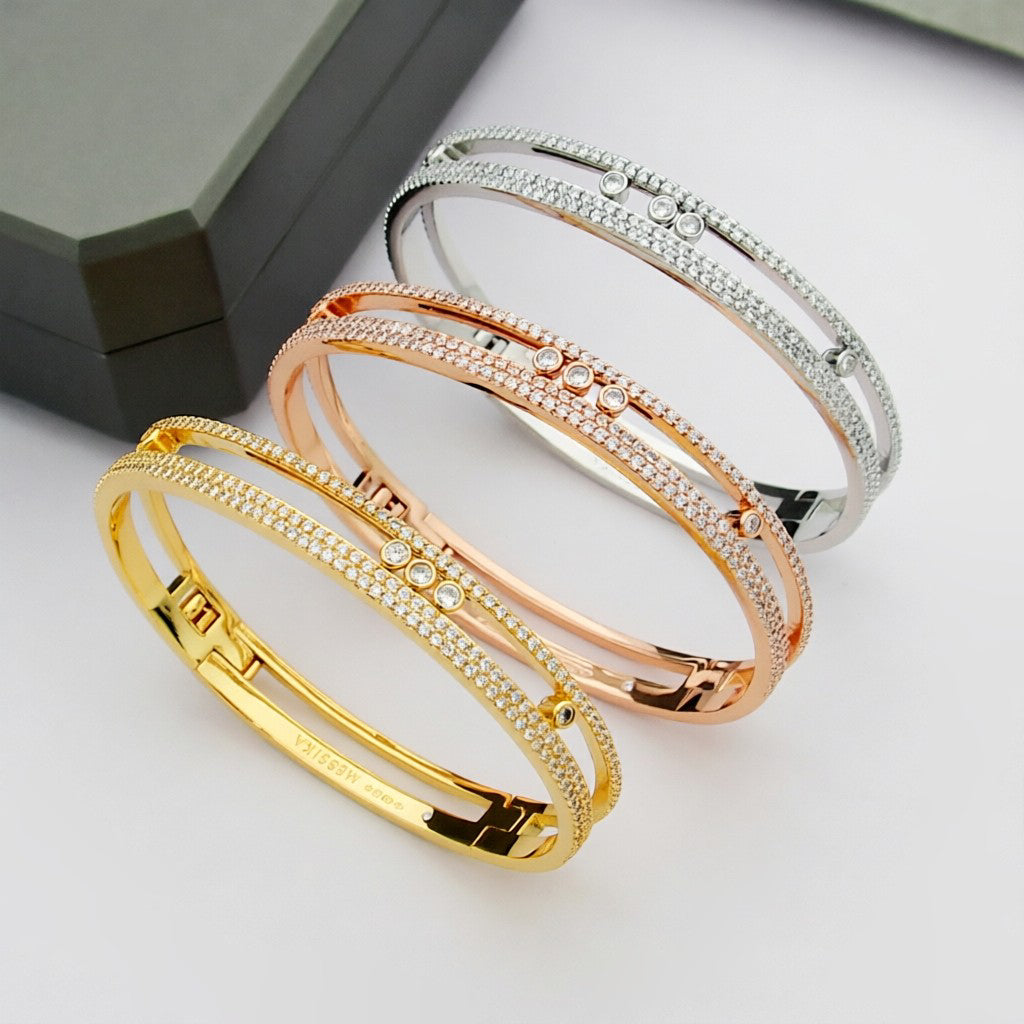 [⭐Hevara Jewelry]Move Romane pavé bangle