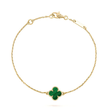 [⭐Hevara Jewelry]CLOVER BRACELET MALACHITE 1 MOTIF