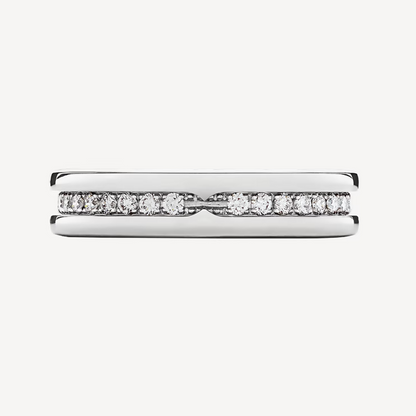 [⭐Hevara Jewelry]ZERO 1 ONE-BAND PAVED DIAMONDS ON THE SPIRAL RING