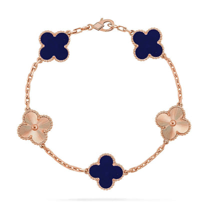 [⭐Hevara Jewelry]CLOVER 5 MOTIF LAPIS LAZULI BRACELET COLLECTION