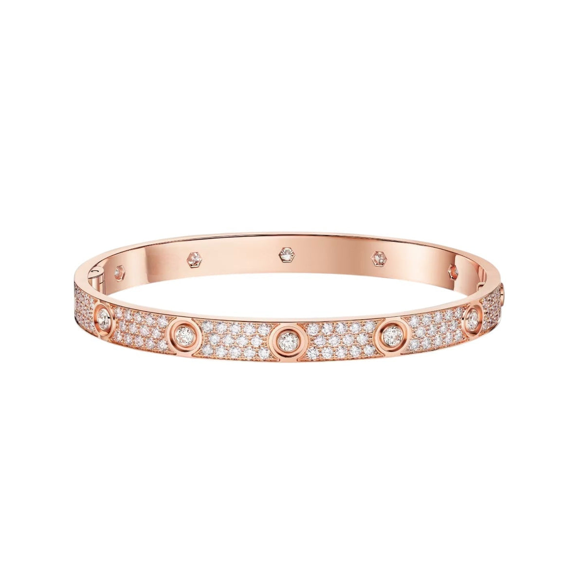 [⭐Hevara Jewelry]LOVE BRACELET 6.1MM DIAMOND-PAVED 10 BIG DIAMONDS