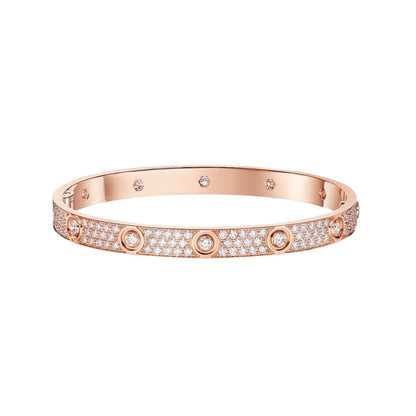 [⭐Hevara Jewelry]LOVE BRACELET 6.1MM DIAMOND-PAVED 10 BIG DIAMONDS
