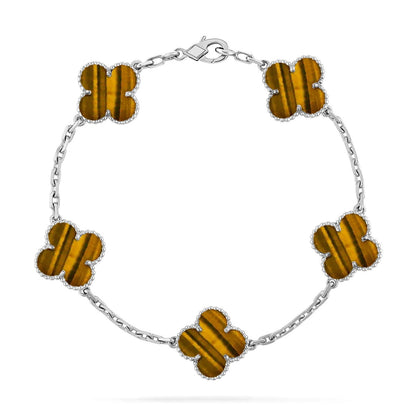 [⭐Hevara Jewelry] CLOVER 5 MOTIFS TIGER EYE BRACELET COLLECTION