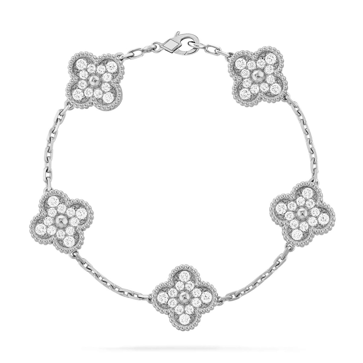 [⭐Hevara Jewelry] CLOVER 5 MOTIF FULL DIAMOND BRACELET COLLECTION