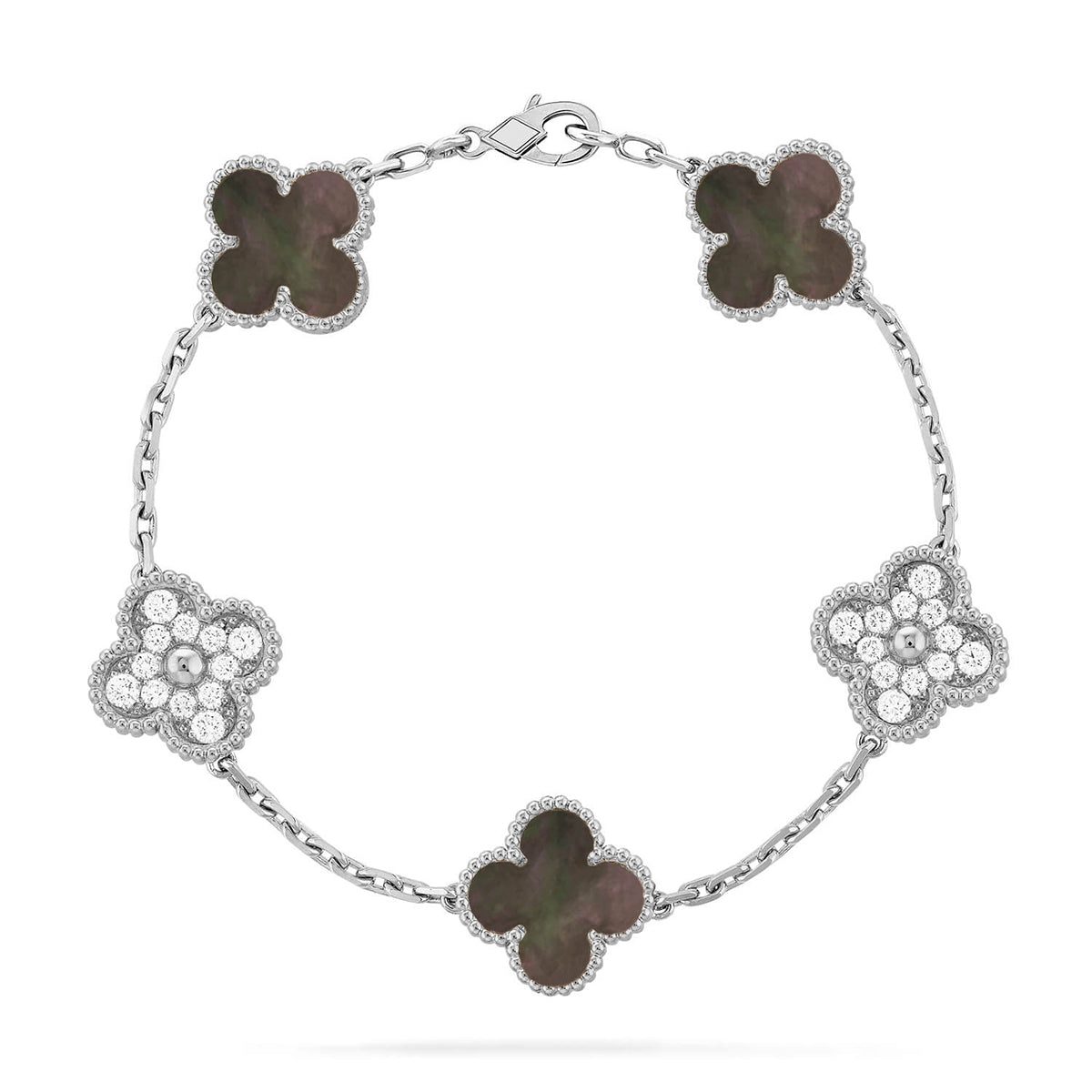 [⭐Hevara Jewelry] CLOVER 5 MOTIF GRAY MOP BRACELET COLLECTION