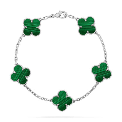 [⭐Hevara Jewelry] CLOVER 5 MOTIF MALACHITE BRACELET COLLECTION