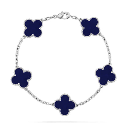 [⭐Hevara Jewelry]CLOVER 5 MOTIF LAPIS LAZULI BRACELET COLLECTION