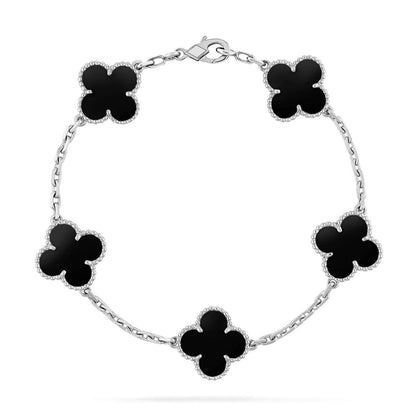 [⭐Hevara Jewelry] CLOVER 5 MOTIF ONYXS BRACELET COLLECTION