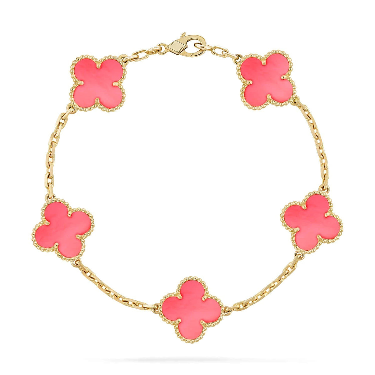 [⭐Hevara Jewelry] CLOVER 5 MOTIFS  PINK MOP BRACELET COLLECTION