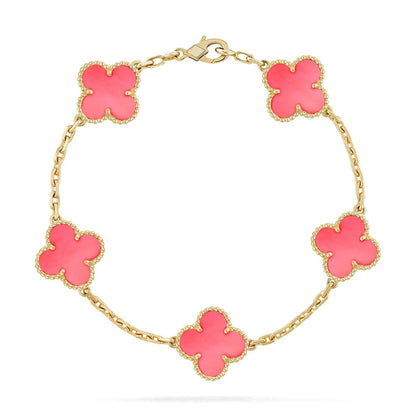[⭐Hevara Jewelry] CLOVER 5 MOTIFS  PINK MOP BRACELET COLLECTION