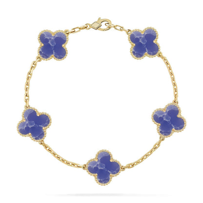 [⭐Hevara Jewelry]CLOVER 5 MOTIF BLUE VEINS BRACELET COLLECTION