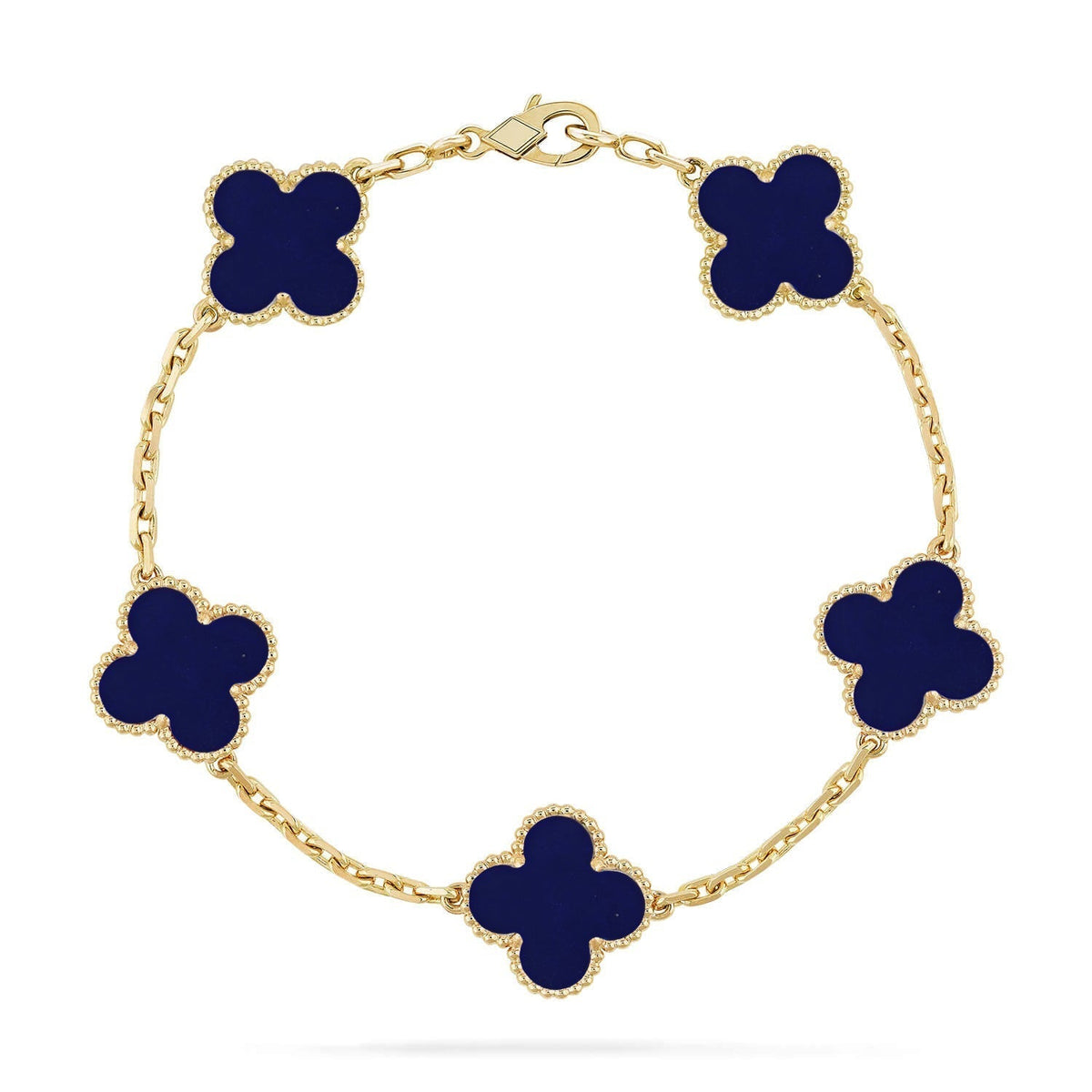 [⭐Hevara Jewelry]CLOVER 5 MOTIF LAPIS LAZULI BRACELET COLLECTION