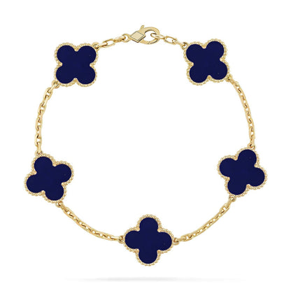 [⭐Hevara Jewelry]CLOVER 5 MOTIF LAPIS LAZULI BRACELET COLLECTION