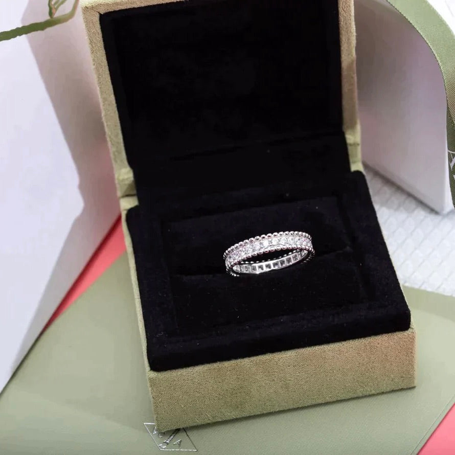 [⭐Hevara Jewelry]PERLEE DIAMOND SILVER RING