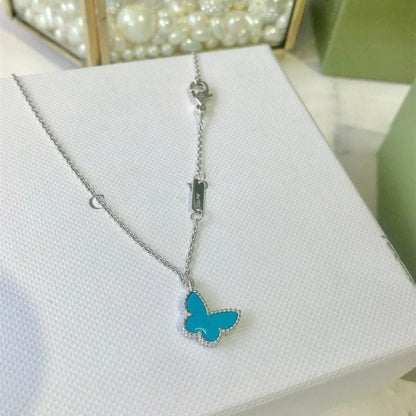 [⭐Hevara Jewelry]BUTTERFLY TURQUOISE BUTTERFLY BRACELET SILVER